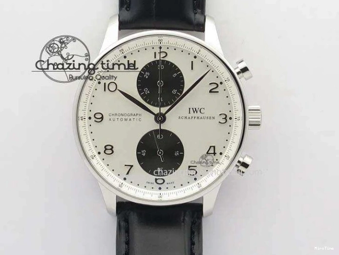 MIROTIME 0204 Portuguese Tourbillon Power Reserve Moonphase SS Black Dial Gold Numbers On Black Leather Strap RelaxedFit 7320